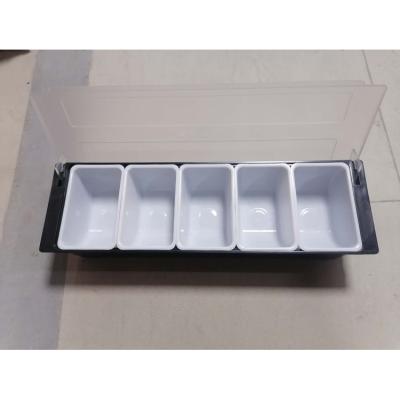 China Wholesale Plastic Packaging Box Sliced Fruit 4/5/6 Compartment Plastic Condiment Holder for sale