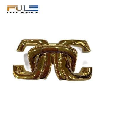 China shoe buckle metal accessory parts fashion to lady shoes accessories brand metal buckle decorative gold coins FULI-M007 for sale