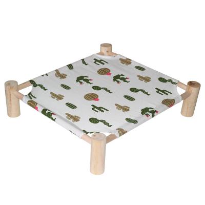 China Removable and Washable Camping Bed Cat Summer Travel Light Sleeping Pet Swings Four Seasons Pet Bed in Wooden Dog Bed Kennel for sale