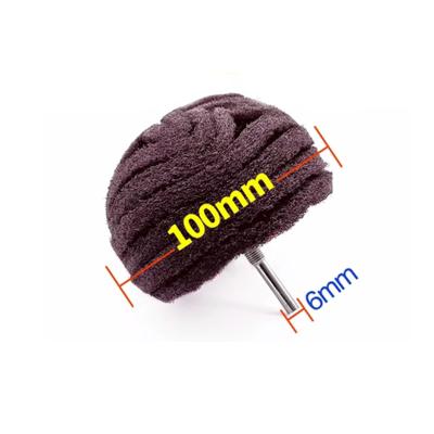 China Polishing Mushroom type Non Woven Abrasive Ball Buffing Wheel Scouring pad grinding head for sale