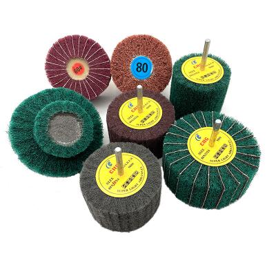 China Polishing 7448 Non Woven Polishing Wheel With Shaft for Stainless Steel Polishing for sale