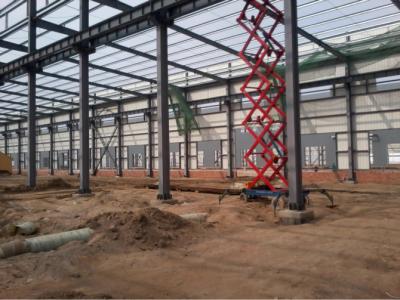 China Customizable Steel structure warehouse with H Section Frame and Steel Color Sheet Wall Panel for sale