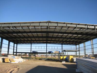 China AutoCAD Designed Steel Structure Workshop With Stainless Steel Gutter And Painting / Galvanized Surface for sale