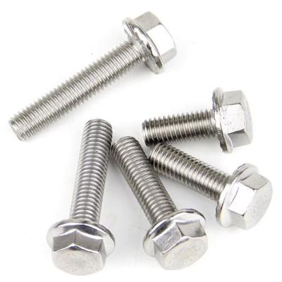 China Metric serrated titanium stainless steel flange bolt 12 point flange bolt and nut m6 m10 stainless steel hex flange bolt for sale
