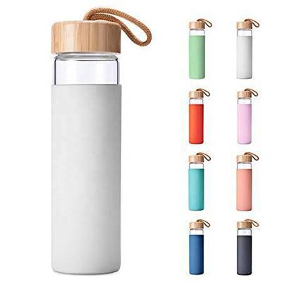 China Reusalble Minimalist Tianjin 550ml Borosilicate Glass Water Bottle for sale