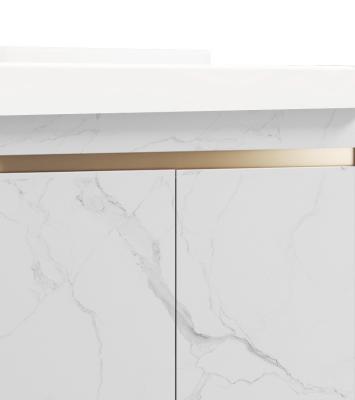 China Environmental Friendly Modern Luxury Home Mounted Cheap PVC Bathroom Sink With Vanity Mirror Cabinet For Bathroom for sale
