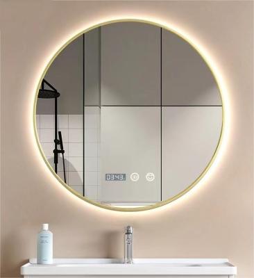 China Round Lighted Wall Mirror Bathroom Led Smart Mirror With Lights Bathroom Mirror for sale
