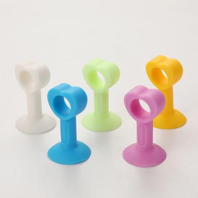 China Easy Installation Door Knob Wall Shield Plates Protector Handle Cover Device Nail-Free Silica Gel Door Suction Rubber Backing for sale
