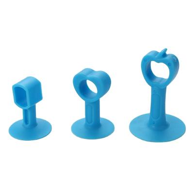 China Doorknob Easy Free Draft Silicone Stopper Nail Free Draft Silicagel Door Punch Installation Door Handle Rubber Suction Holder for sale