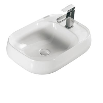China Modern YUSHI Table top ceramic wash basin countertop hand wash basin art basin for sale
