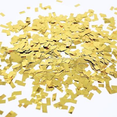 China Disposable Eco-friendly Metallic Gold Foil Shredded Confetti Paper Glitter Party Decoration for sale