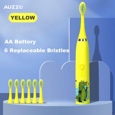 China Hot sale OEM cartoon deep cleaning kids toothbrush with 6 refill heads wholesale dupont ultra soft stiffen kid toothbrushes for sale