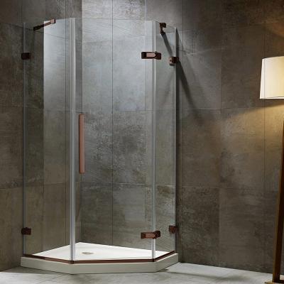 China Quiet Operation DDP Shower Enclosure Corner Service Bathroom Frameless Diamond Shower Enclosure Tempered Glass for sale