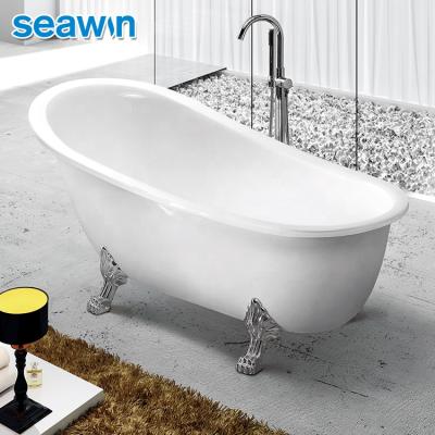 China Adult Acrylic Solid Outdoor Freestanding Finished Freestanding Foot Bathtub Bathroom for sale