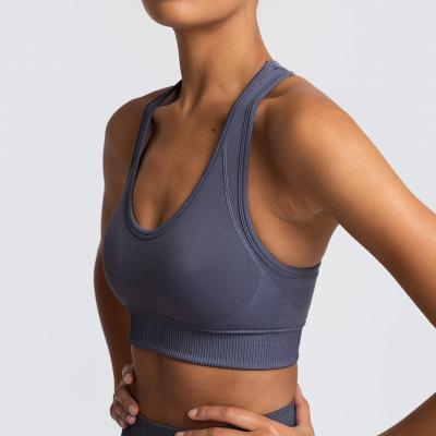 China Breathable Custom Wholesale Fashion Quick Dry High Quality Seamless Ladies Sports Bra Top for sale