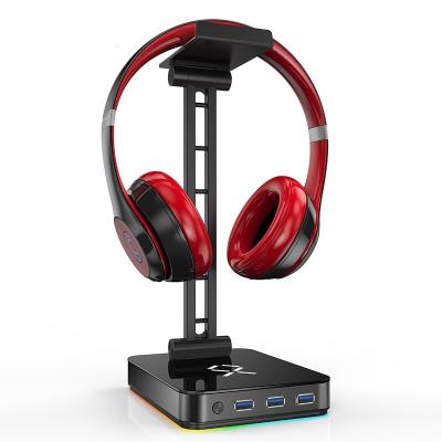 China 800g regelbare Tablettribune, Rgb de Hoofdtelefoontribune van W115mm met 3 Usb-Havens Te koop