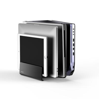 Κίνα 933g 38mm Thinckness μαύρη αργιλίου στάση lap-top κραμάτων κάθετη με το λάστιχο προς πώληση