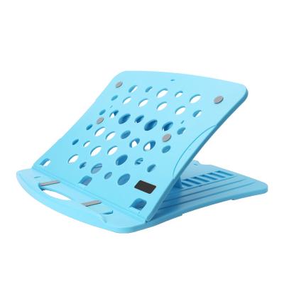 China Blauer 17,3 Zoll justierbare drehbare Plastikbreite des Laptop-Stand-265mm zu verkaufen