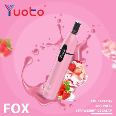 China 7.5ml Prefilled E Liquid Disposable Yuoto Star Vape 3000 Puffs 1000mAh RoHS FCC for sale