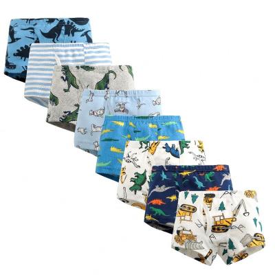 China Pure Cotton Little Boy Boxer Baby Foreign Trade Cartoon Dinosaur Children's Underwear Boy's Breathable Yarn for sale
