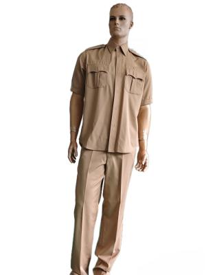 China Tactical Khaki Uniform Set Short Sleeve & Straight-Leg 45% Wool for Men for sale