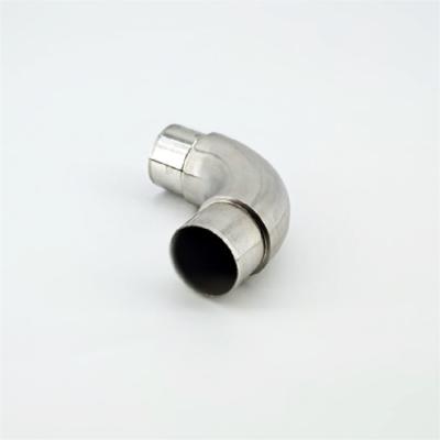 China Hot Sale Modern Stainless Steel Balustrade Elbow Round Tube Connectors For Stair Railing Fittings for sale