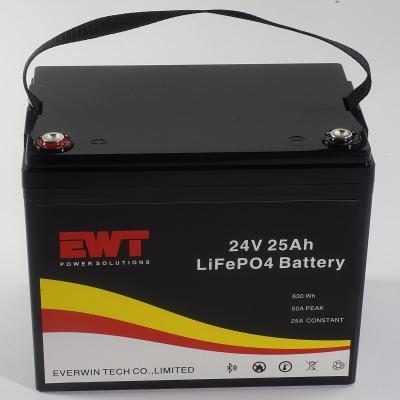 China Batería LiFePO4 24V con material de ánodo LFP y BMS incorporado para aplicaciones industriales en venta
