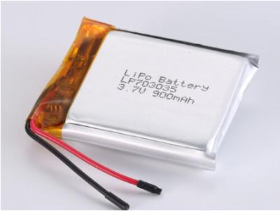 Китай LP703035 3,7V 900MAH литий-ионные батареи производители Температура разряда -20°C до 60°C Литий-полимерные батареи Химический состав Литий-полимерные батареи продается