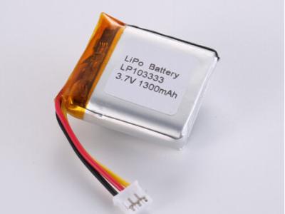 Китай LP103333 3.7V 1300MAH литий-ионные батареи производители Литий-полимер Химический состав Полимерный литий-ионный перезаряжаемый элемент с логотипом