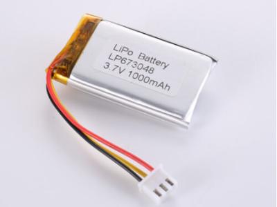 China LP673048 3,7V 1000MAH Li-Ionen-Batterien Hersteller 3,7V 1C Spitzenentladung Silber Lithium-Polymer-Batterie für elektronische Geräte zu verkaufen