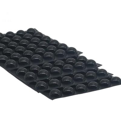 China Anti-slip rubberen voetenpad Zwart en wit zelfklevend rubberen halfcirkelvormig voetenpad Te koop