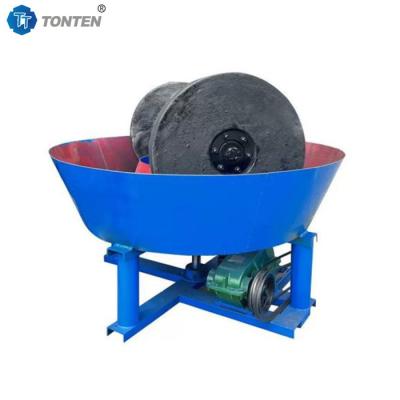 China Goudmalmachine model 1200B Goudmijn Wet Pan Mill in Soedan Te koop