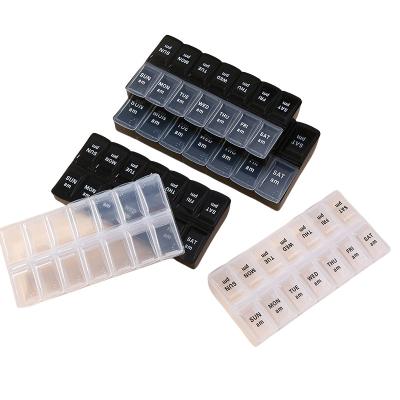 China New 14 Cases Large Pill Box Plastic Pill Box 7 Day Pill Organizer Week pill case for sale