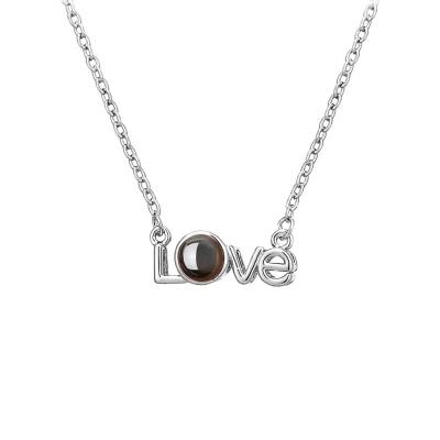 China TRENDY 100 Languages Memory Necklace Projection Birthday Gift Items I Love You For Women for sale