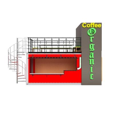 China Modern Container cafe home Coffee Shop Restaurant fast food hospital prefabricated house kiosk Movable House for sale