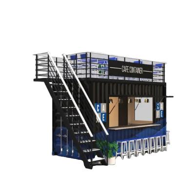 China Modern Container cafe home Coffee Shop Restaurant fast food hospital prefabricated house kiosk Movable House 3D Design for sale