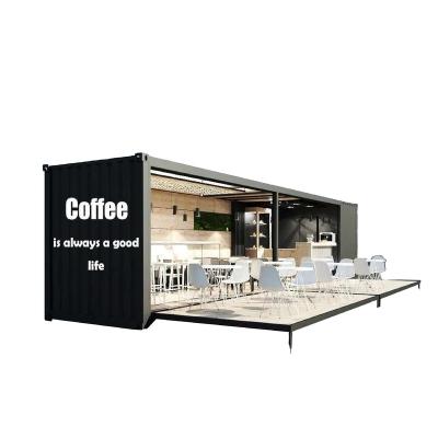 China Modern Container cafe home Coffee Shop Restaurant fast food hospital prefabricated house kiosk Movable House 3D Design for sale