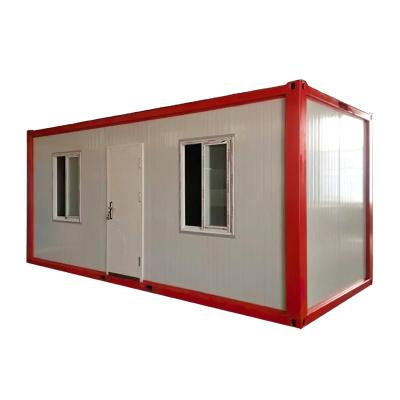 China Modern Red Frame Steel Structure Shipping Tiny House Kit Sandwich Panels Container House Movable Prefabricated House for sale