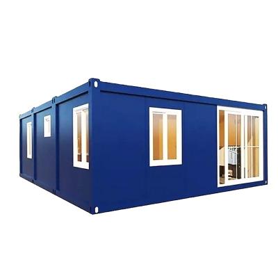 China Modern Blue Steel Structure Shipping House Kit Sandwich Panels Container House Movable Prefabricated Detachable House For Sale for sale