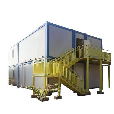 China Modern 2 Story Prefab Steel Structure Shipping Tiny House Kit Sandwich Panels Container House Movable Prefabricated House for sale