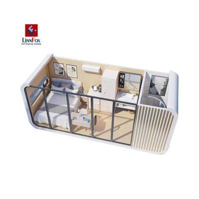China Modern LinnFox Modern Design Modular Prefab House Garden Pod Living Container Room Apple Cabin Container Movable House for sale