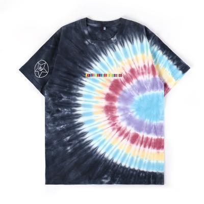China Viable Wholesale New Styles Liquid Blue Mens Rainbow Mesh Hip Hop T-shirt 210GSM Cotton For Boys Men for sale