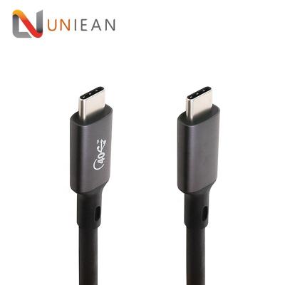 China Up To 40Gbps Transfers Braided Aluminum Type C Cable 40Gbps Palladium 100W Fast Charging Speed Usb 4.0 Cable for sale