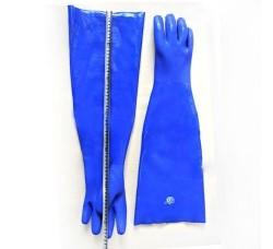 China Durabilidade superior resistente do óleo longo das luvas do nitrilo para o transporte de materiais à venda