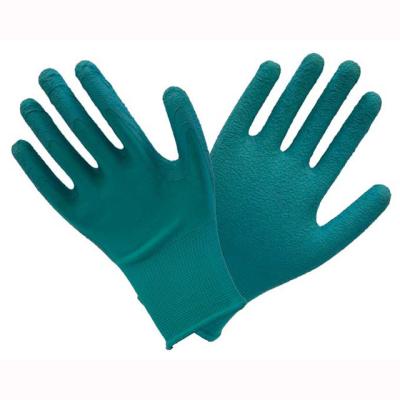 Chine Port de longévité supérieure de gants de Knit de ficelle enduit par latex confortable long à vendre