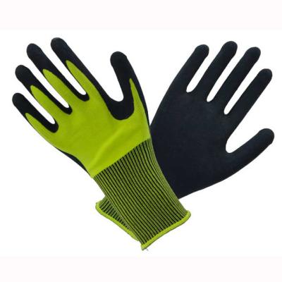Chine Gants de construction de travail de latex d'utilisation, piqûre de gants de paume de latex résistante à vendre