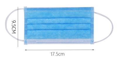 Китай 17.5cmX9.5cm 3 курсируют маску Earloop устранимую защитную продается