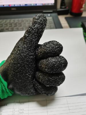 Chine 76 grammes froissent les demi gants enduits de travail de latex EN388 4131 pour la construction à vendre