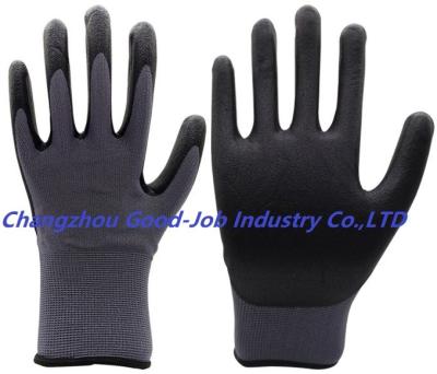 Chine la paume extrafine de caoutchouc nitrile de la mousse 15G a enduit des gants de travail du CE EN388 : 4121 à vendre