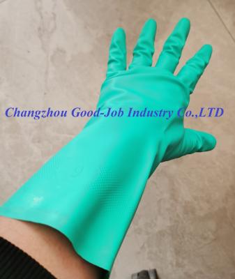 China 15mil 13 Inch Oilproof Puncture Resistance Alkali Resistant Gloves for sale